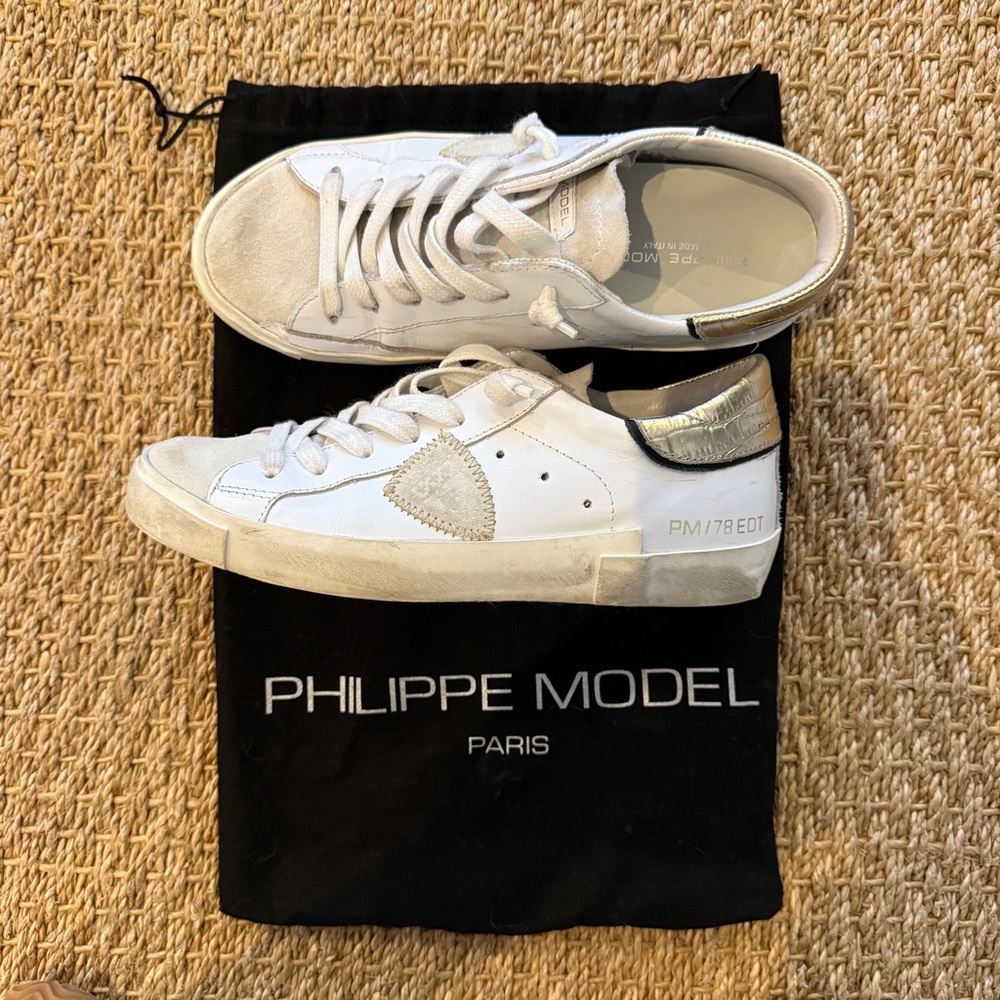 Phillipe Model Paris, Women’s Prsx Low-Top Sneakers in Leather, Size 37
